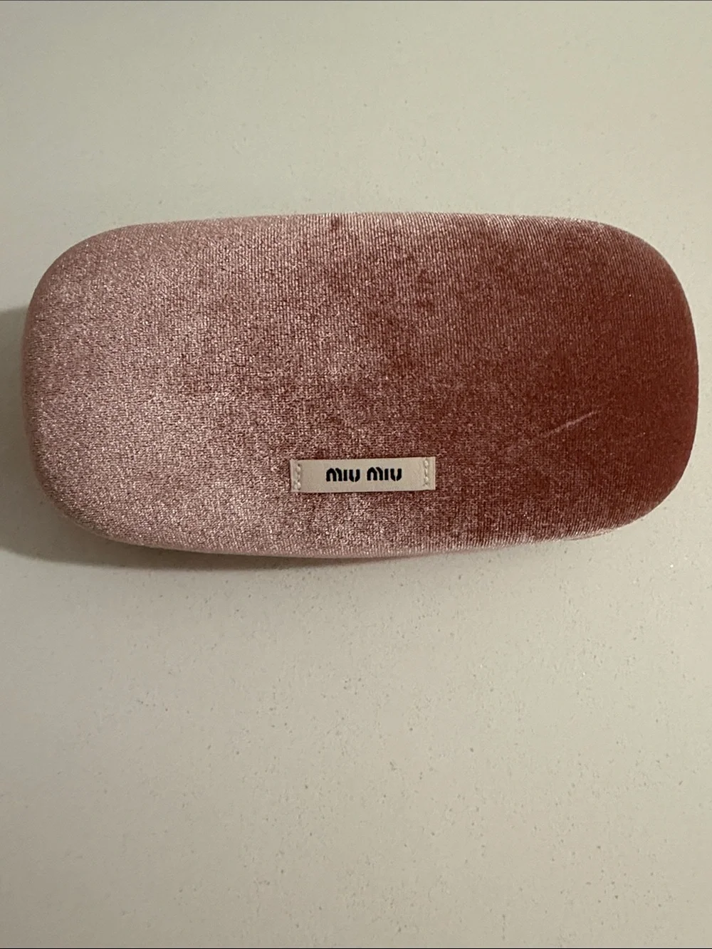 Miu Miu Rose Pink Velvet Eyewear Case